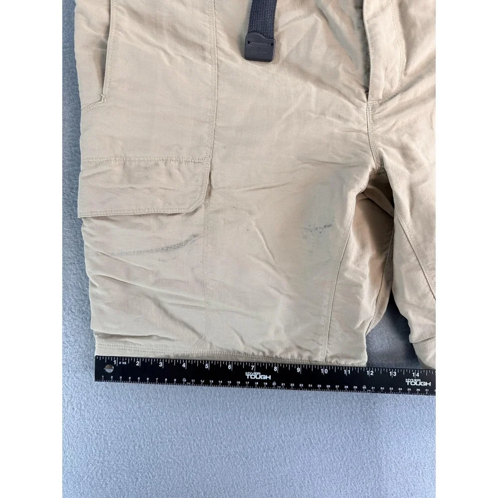 The North Face Shorts Mens XL Beige Nylon Hiking 9 Inseam Belted Cargo